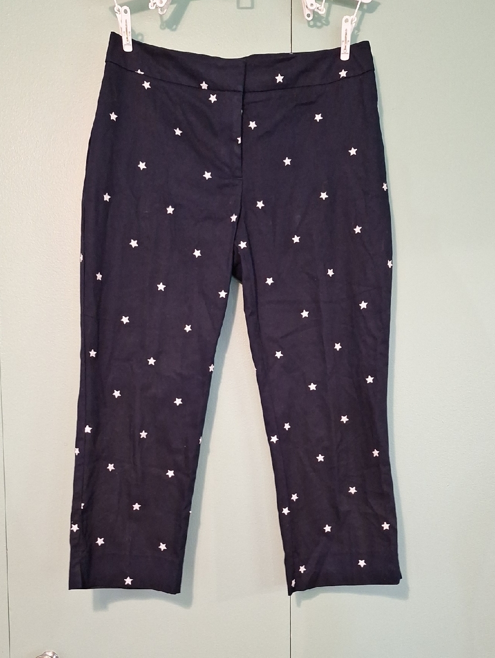 Talbots Heritage Blue And White Star Capri Size 4p